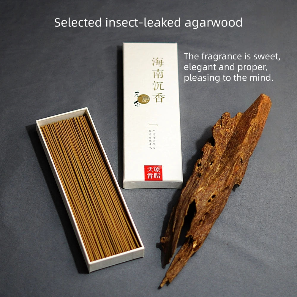 Hainan Agarwood Incense Sticks 50g, Natural Air Purifying