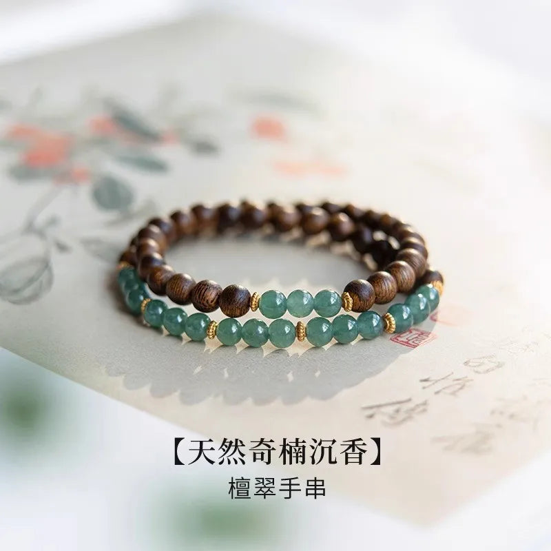 Premium Agarwood Double Strand Bracelet for Women
