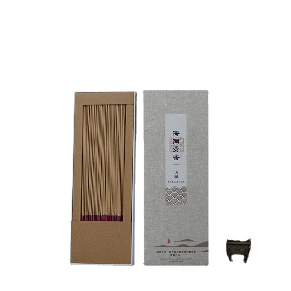 Hainan Agarwood Tribute Bamboo Incense | Chemical-Free, Elegant Mellow Scent | Perfect for Buddhist Worship & Deity Prayer