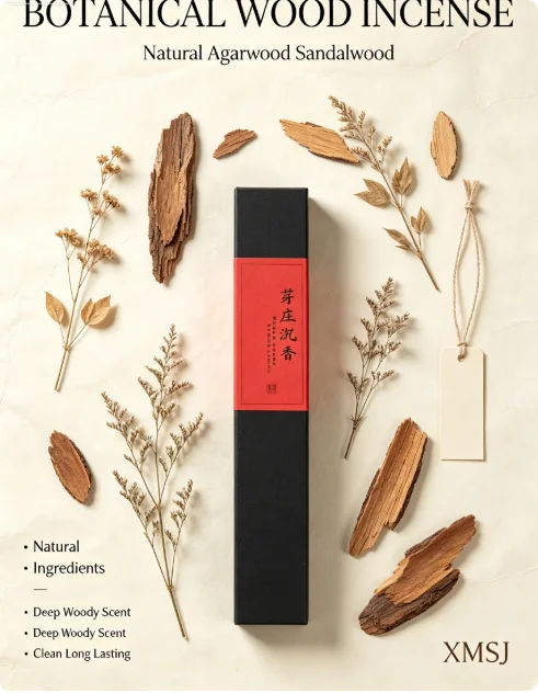 HotTrending Agarwood Sandalwood Incense Set,Natural Wood Sticks, 20g About 95Sticks Calming Woody Scent for Home Meditation Yoga