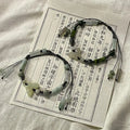 Fashion Bamboo Beads Chinese Style Beaded Bracelet Chinese Style Beaded Braided Rope Bracelet Vintage Antique Bracelet