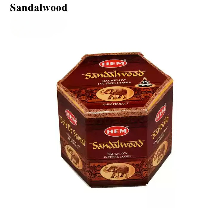 40 Grain/Box of Reverse Flow Sandalwood Agarwood Peruvian Holy Wood Home Purifying The Air Soothing The Spirit Tapered incense