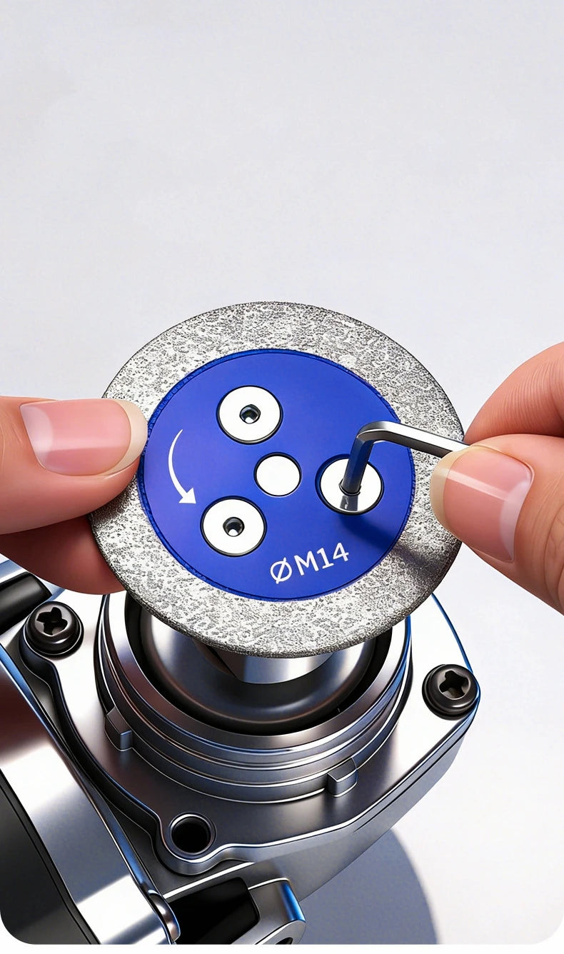 50mm Diamond Mini Saw Blade with Thread Stone Cutting Disc Granite Sandstone Concrete Lettering Carving Grinding Tool