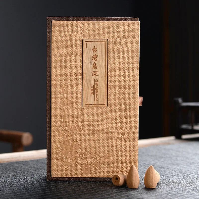 Natural Backflow Cones, Agarwood , Sandalwood , Home Indoor Air Purifying Incense Burner, Aromatherapy Gif