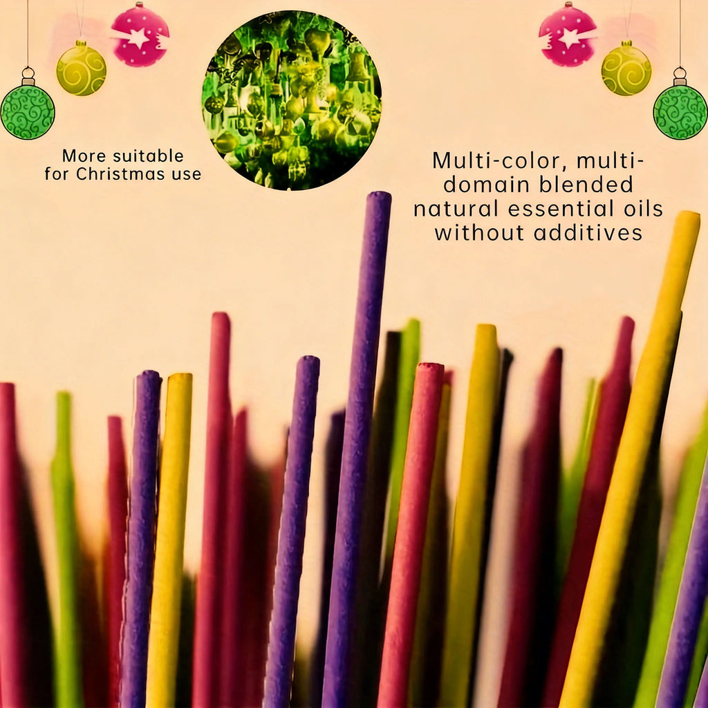 Wholesale Multi-Colored and Multi-Scented Incense Sticks - White Sage~Lavender~Rose~Lemongrass and Jasmine Various Scents |   Long-Lasting Home Air Purification Fragrance |   Christmas Gifts, Wholesale Options: 45/90/180/360 Pieces
