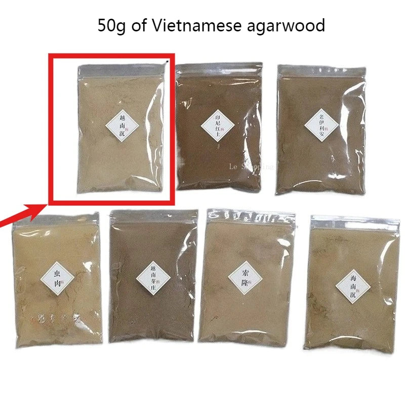 50g Natural Incense Powder/Vietnamese Nha Trang Indonesian Agarwood Powder Purifying Air Meditation Meditation Calming Nerves