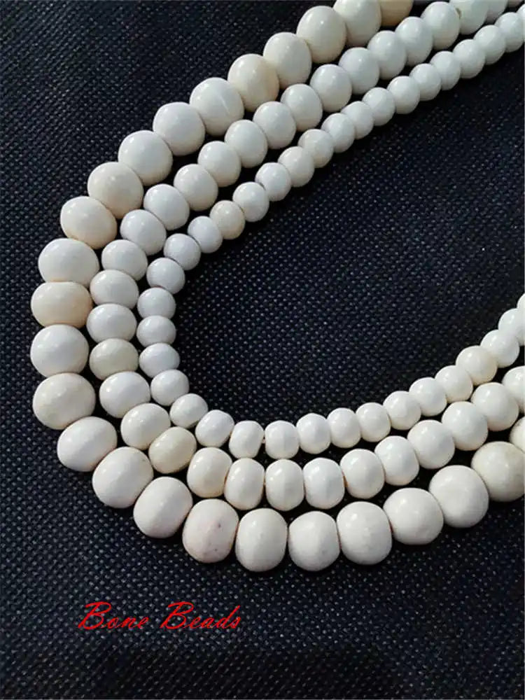Tibetan 108 Bead Ox Bone Mala Rosary 10mm
