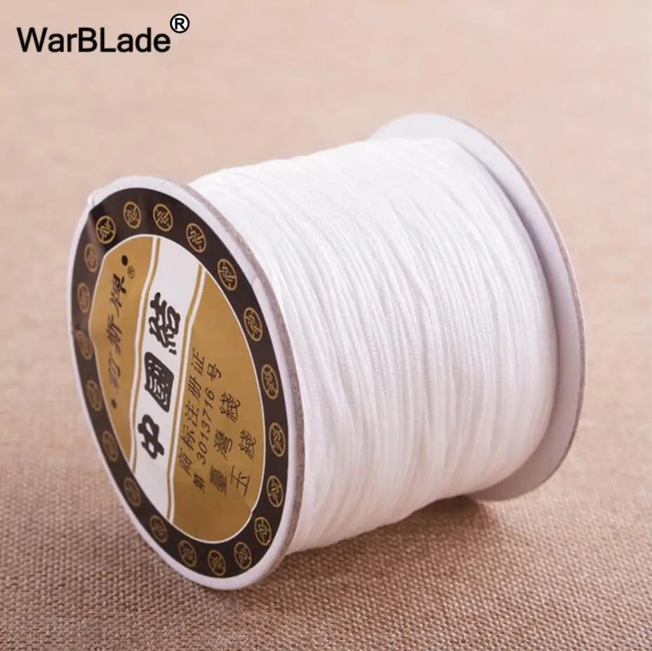 High quality Brand 120m 0.8mm Cotton Cord Nylon Cord Thread Chinese Knot String Rope Beads Jewelry Making DIY Bracelet Necklace